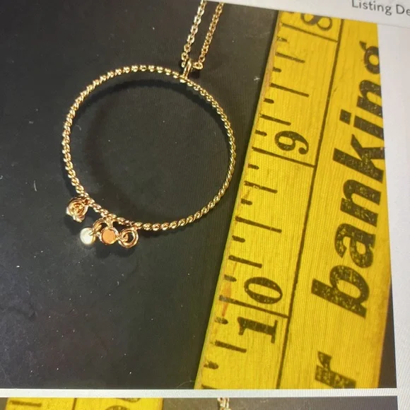 14k GP Levi double 2 necklace circle & Y - Picture 9 of 15